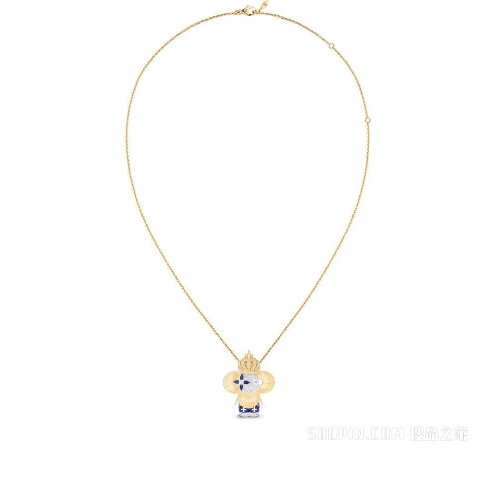 VIVIENNE RAINBOW 18K金 钻石彩色宝石项链