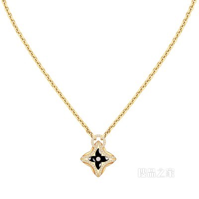 EVER BLOSSOM 18K 金缟玛瑙钻石项链