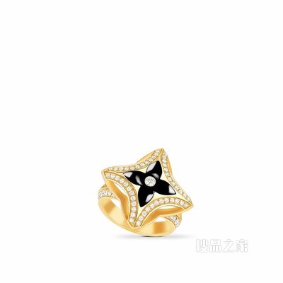 EVER BLOSSOM 18K 金缟玛瑙钻石戒指