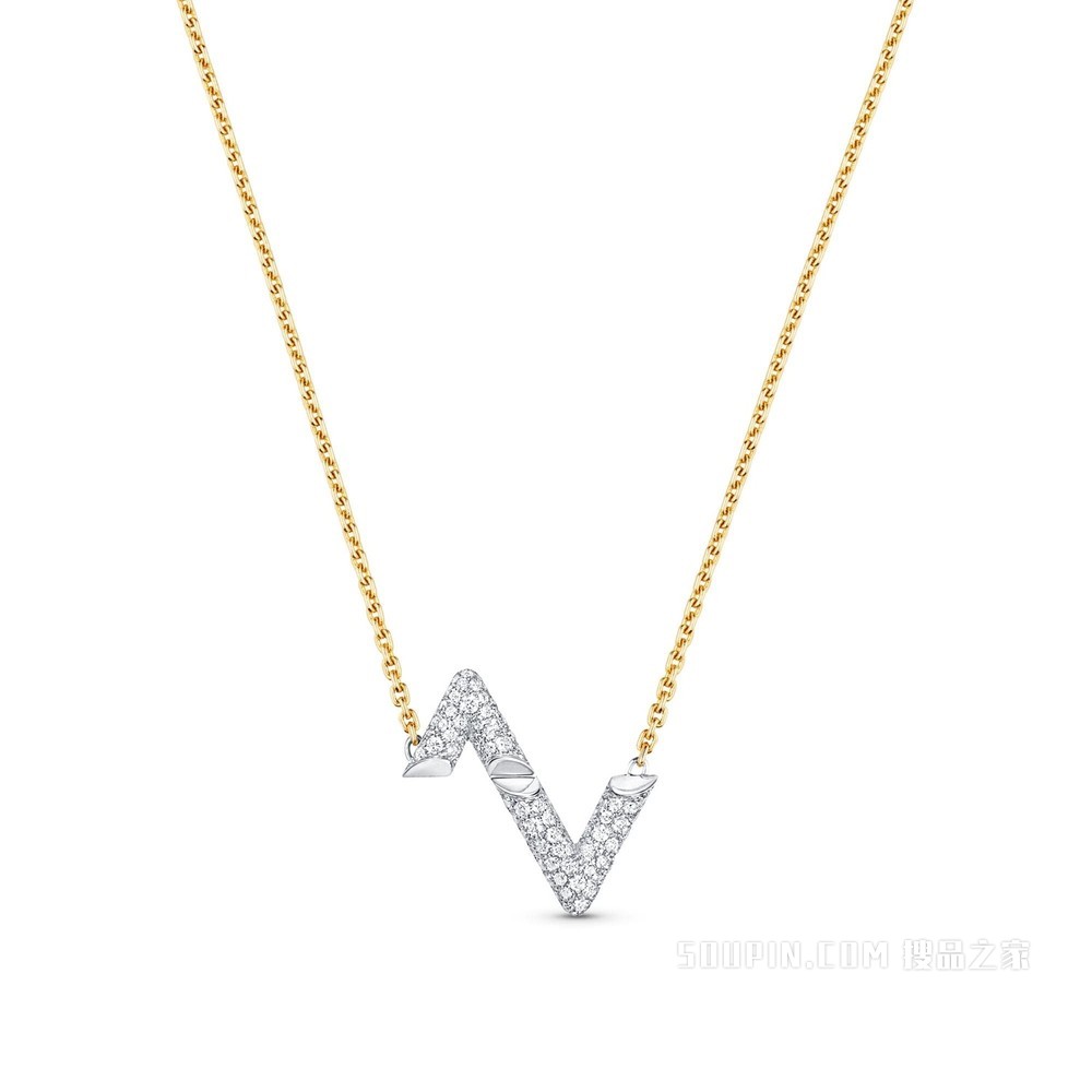 LV VOLT 18K金钻石项链