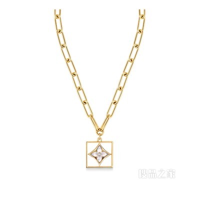 B BLOSSOM 18K 金贝壳钻石项链