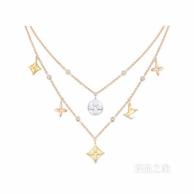 Idylle Blossom Charms 18K金钻石项链