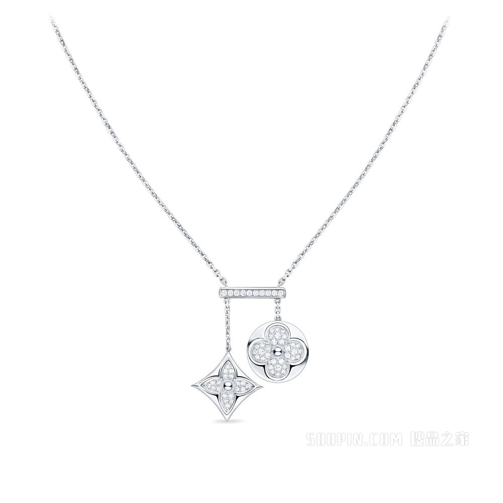 DIAMOND BLOSSOM NEGLIGE 项链，白金镶钻