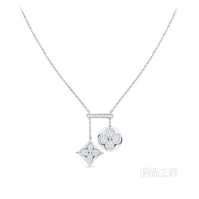 DIAMOND BLOSSOM NEGLIGE 项链，白金镶钻