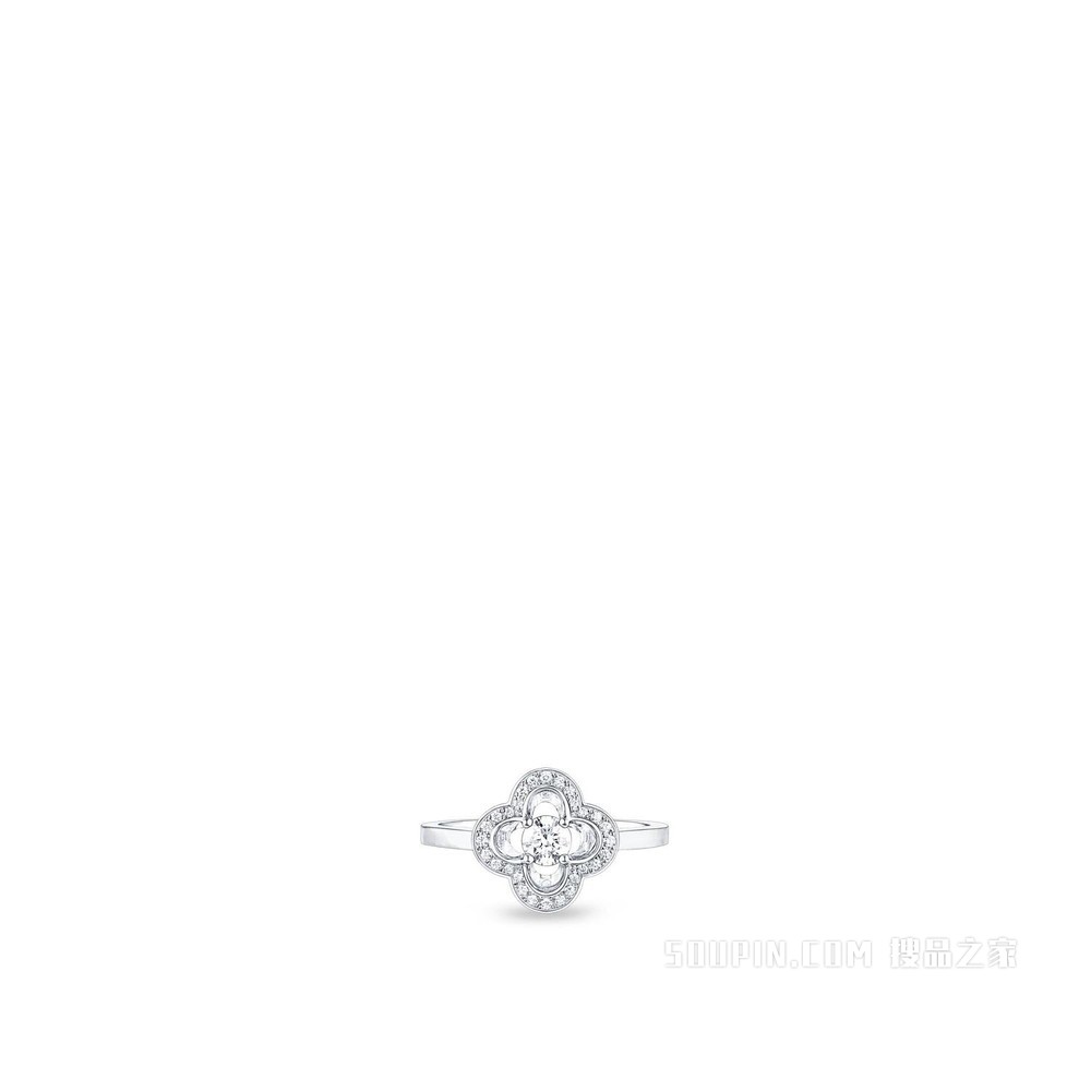 LES ARDENTES 戒指，白金镶钻