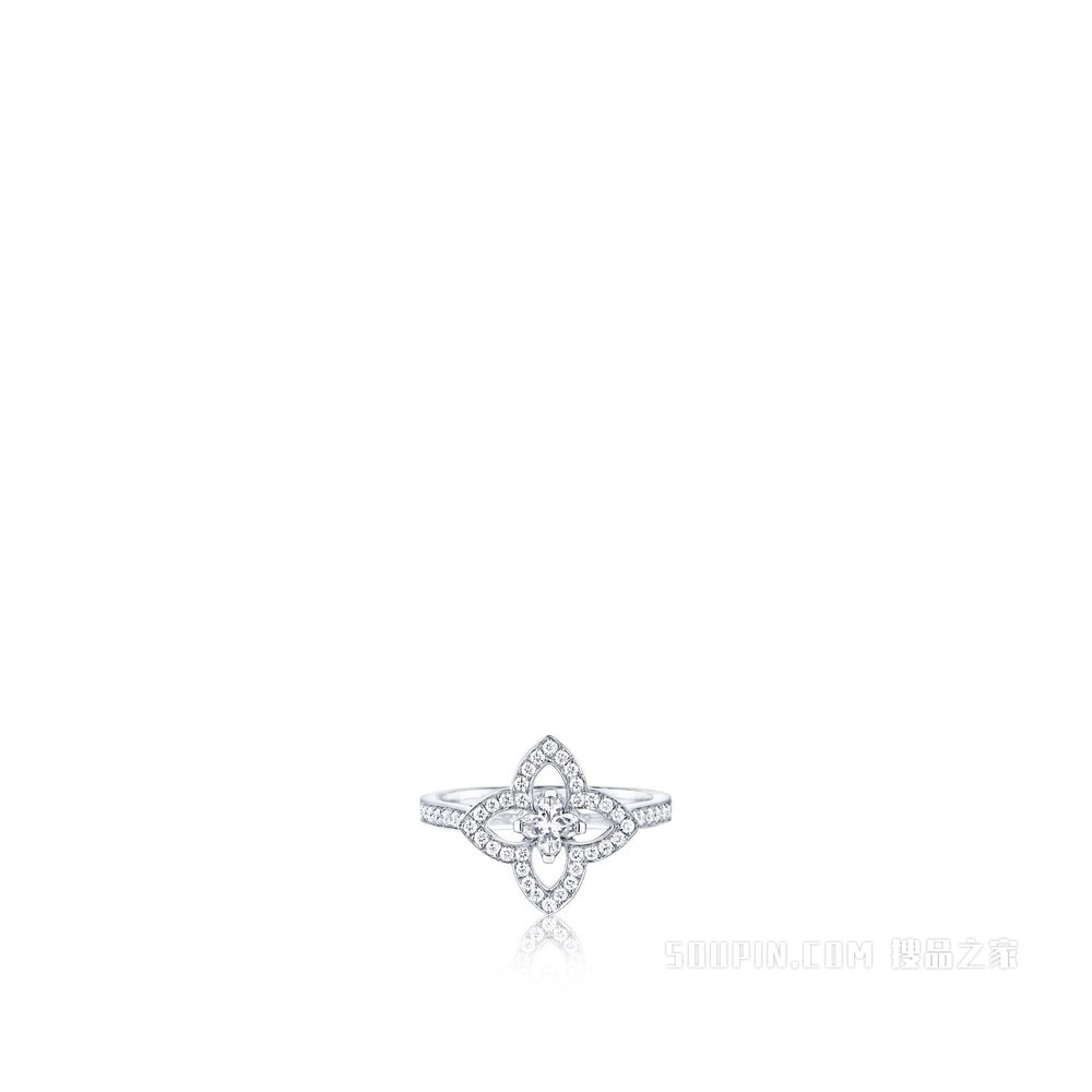 Dentelle de diamants 戒指，白金镶钻和LV CUT钻石