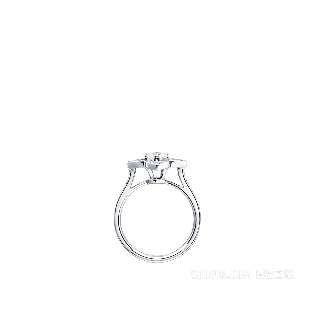 Dentelle de diamants 戒指，白金镶钻和LV CUT钻石