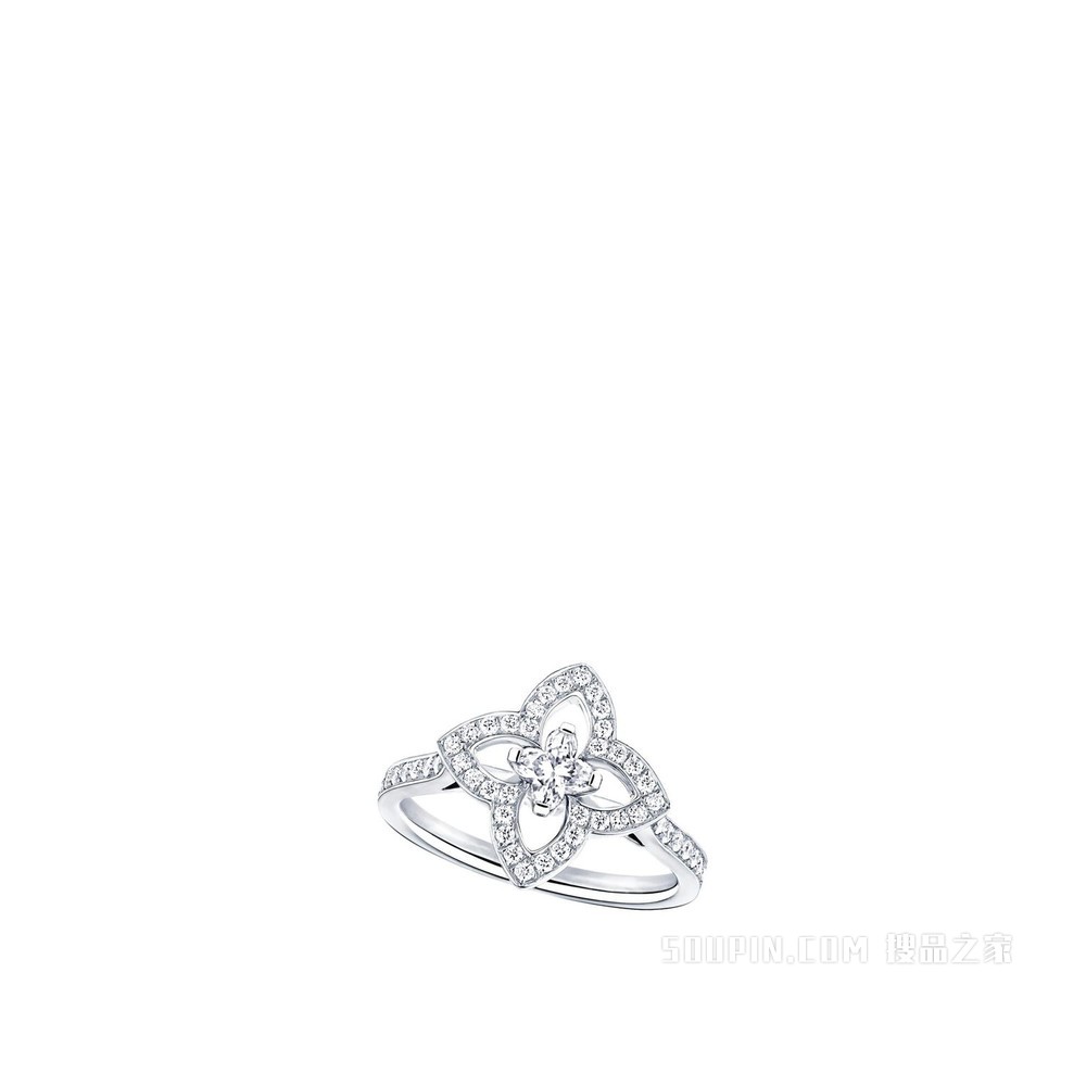 Dentelle de diamants 戒指，白金镶钻和LV CUT钻石