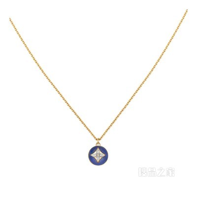 B BLOSSOM 18K 金青金石钻石项链