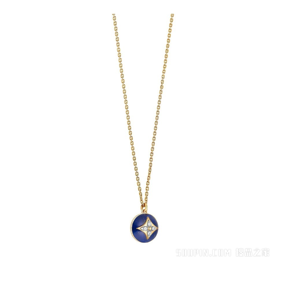 B BLOSSOM 18K 金青金石钻石项链