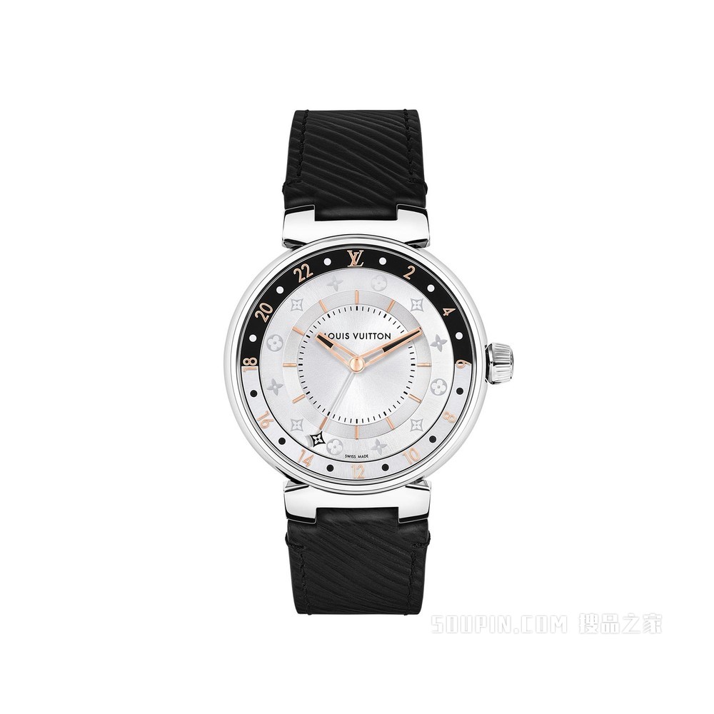 TAMBOUR MOON DUAL TIME BLACK & WHITE 腕表，39.5 毫米