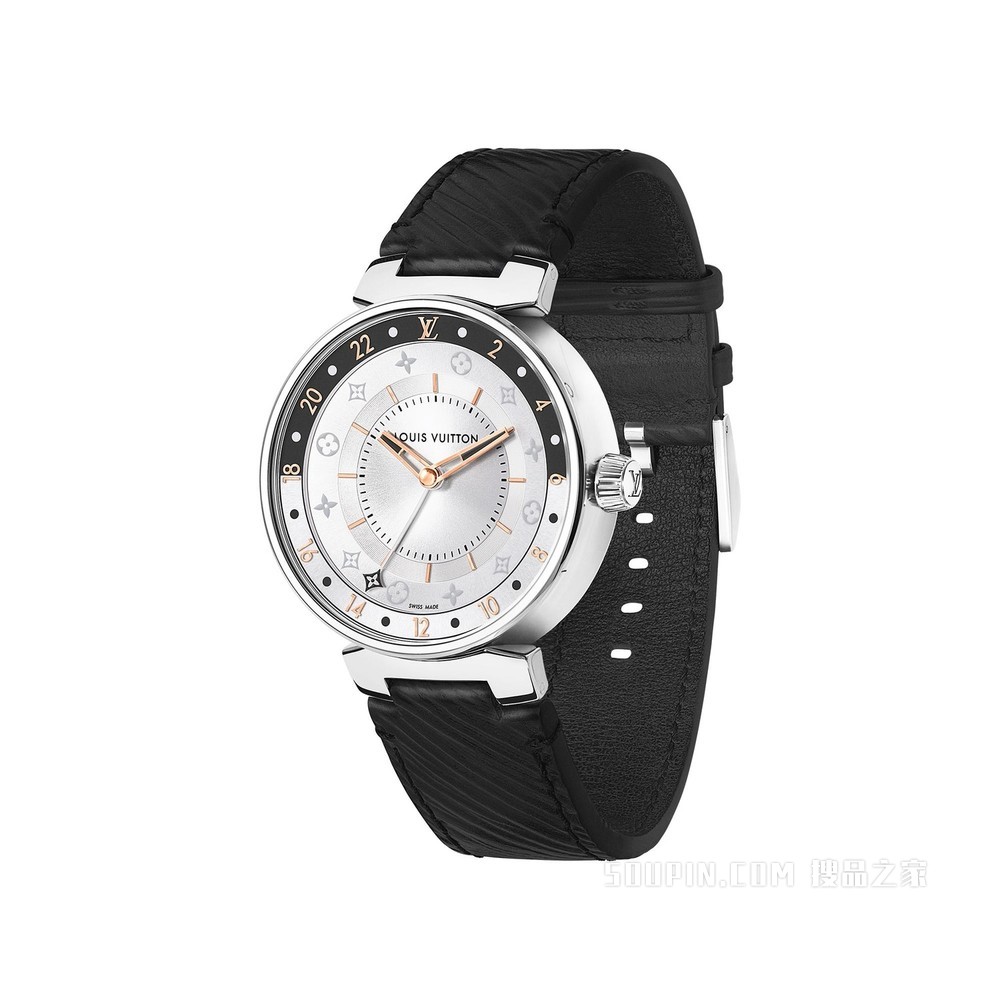 TAMBOUR MOON DUAL TIME BLACK & WHITE 腕表，39.5 毫米