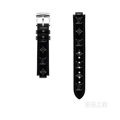 STRAP TAMBOUR MONOGRAM VERNIS NOIR 表带，S/S码