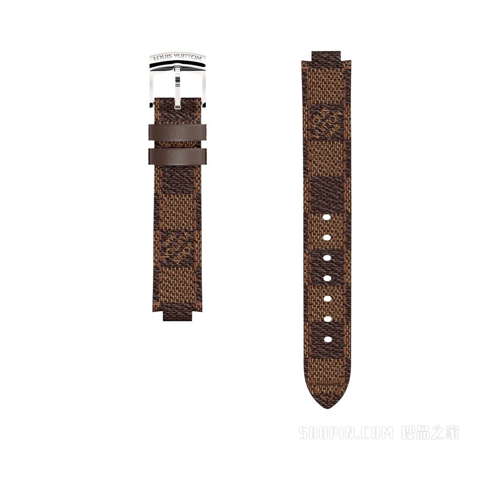 STRAP TAMBOUR CANVAS DAMIER EBENE 表带，S/S码