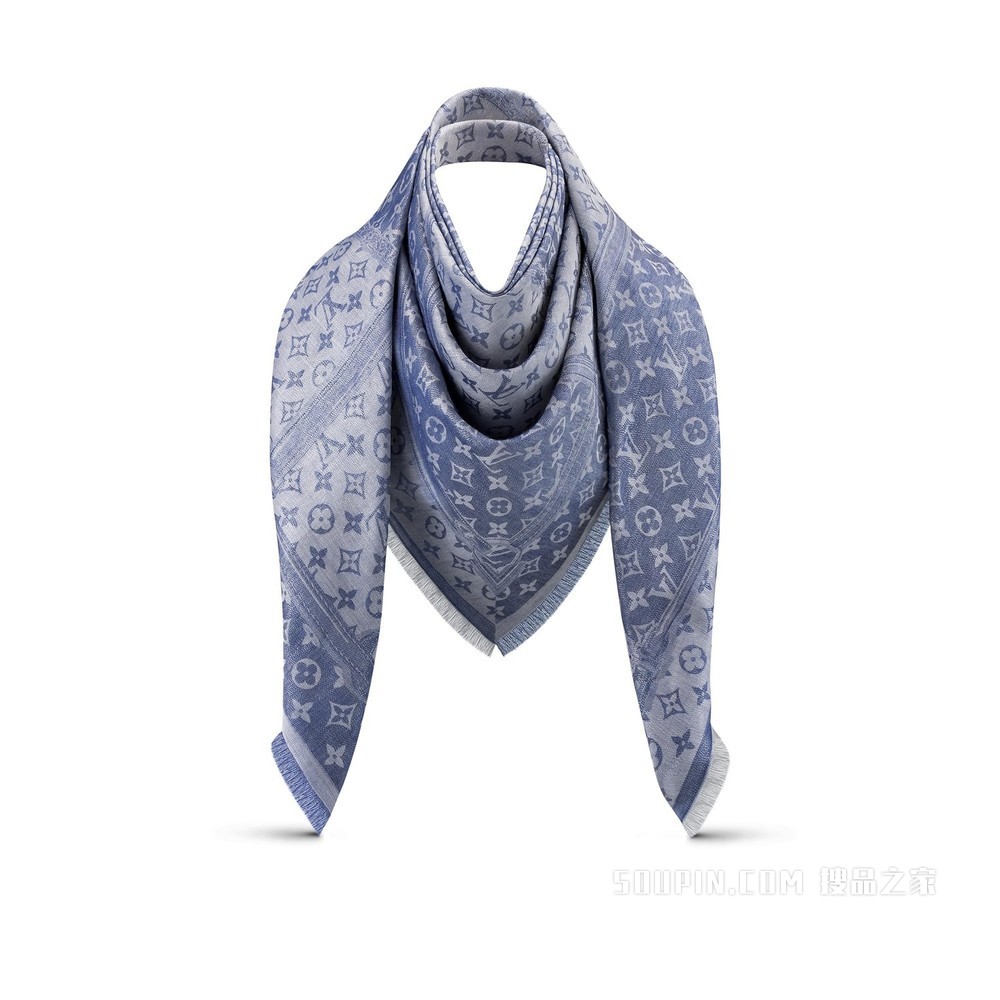 DENIM CONFIDENTIAL MONOGRAM 披肩