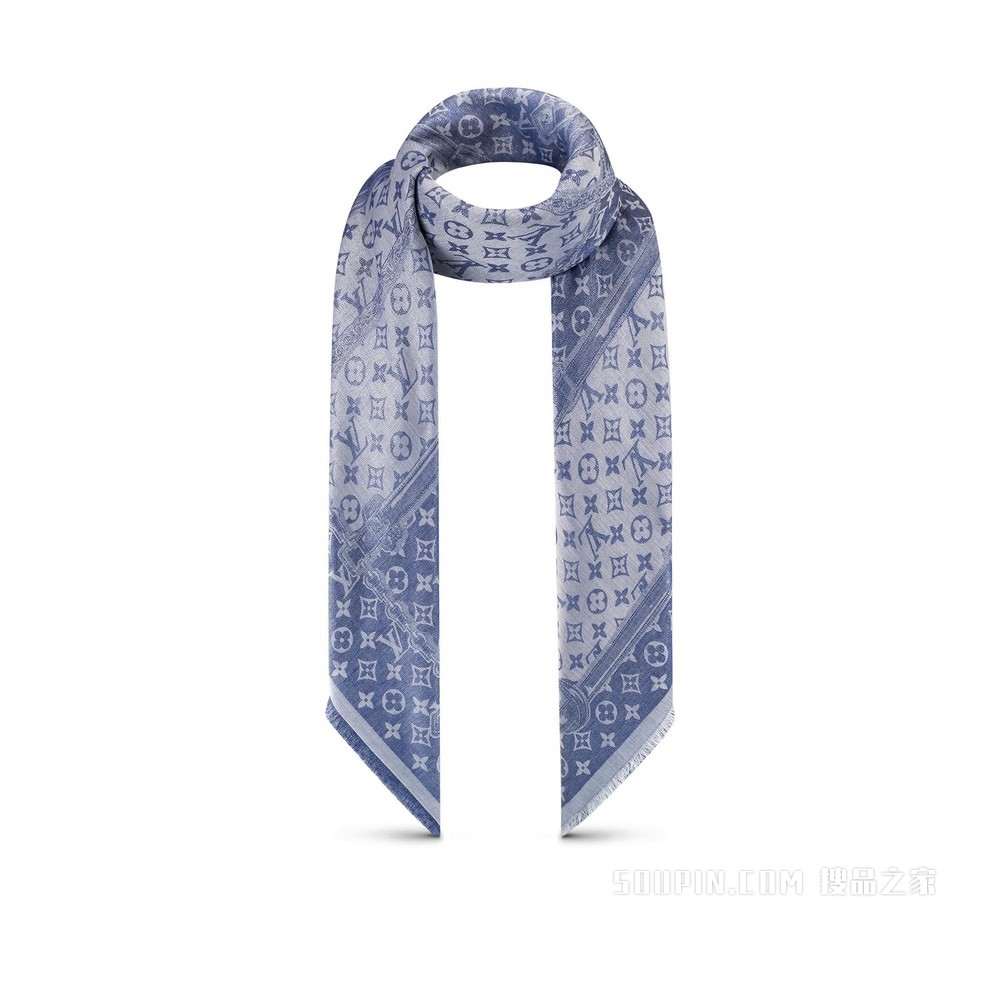 DENIM CONFIDENTIAL MONOGRAM 披肩