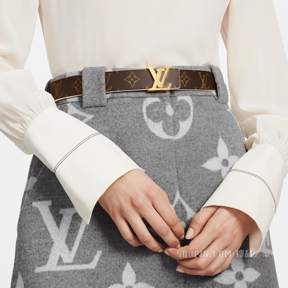 LV INITIALES 30 毫米双面腰带