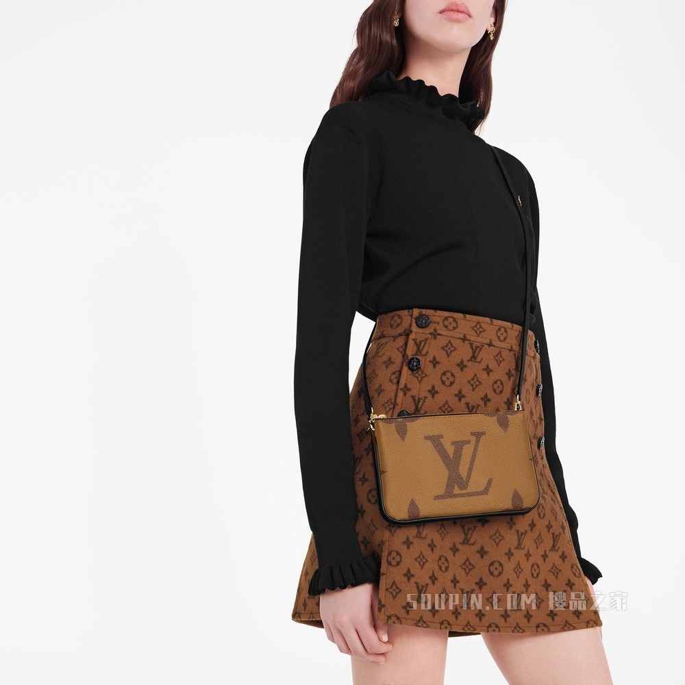 DOUBLE ZIP POCHETTE 手袋