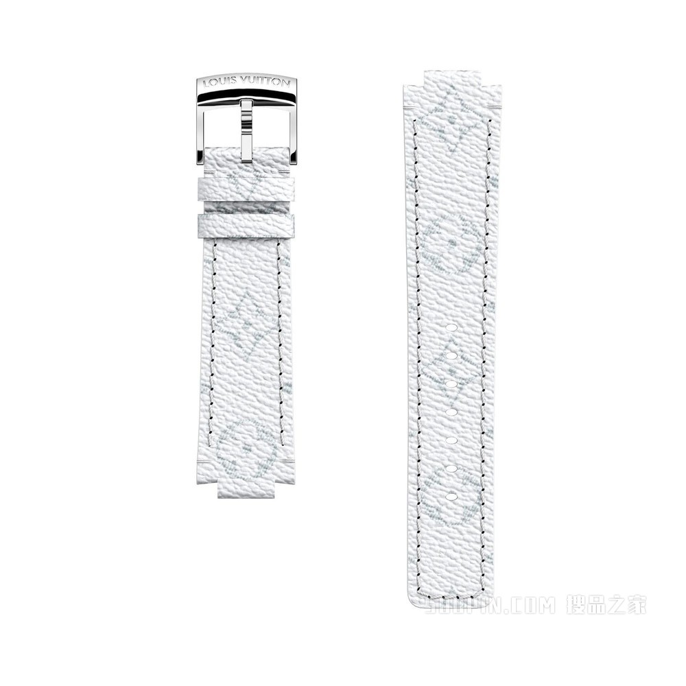 TAMBOUR WHITE MONOGRAM 帆布表带