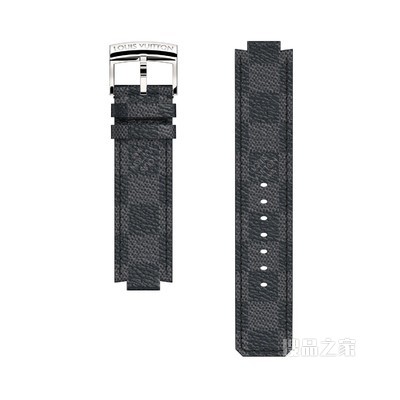 STRAP TAMBOUR CANVAS DAMIER GRAPHITE 表带，L/L码
