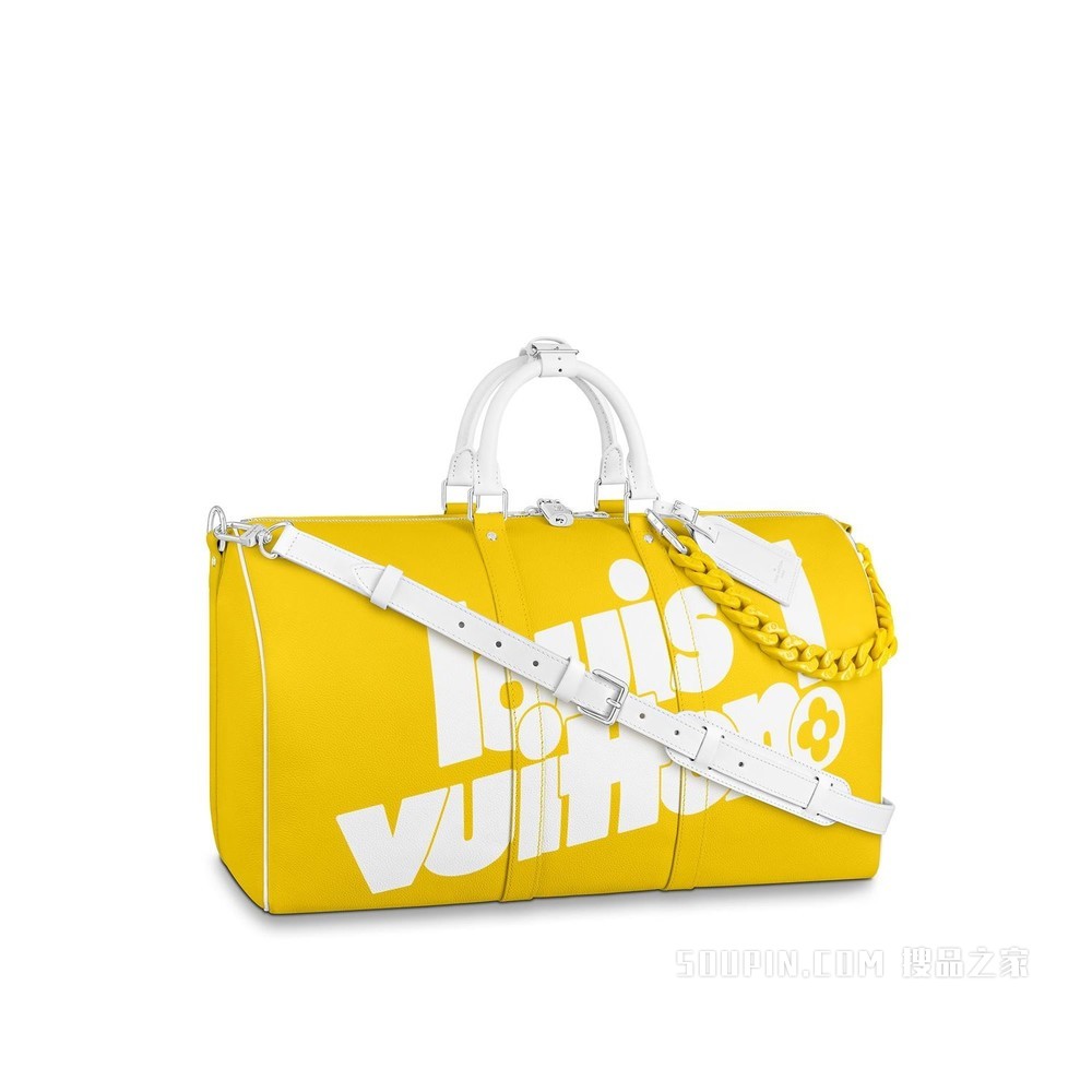 KEEPALL BANDOULIÈRE 55 醋酸纤维链条旅行袋