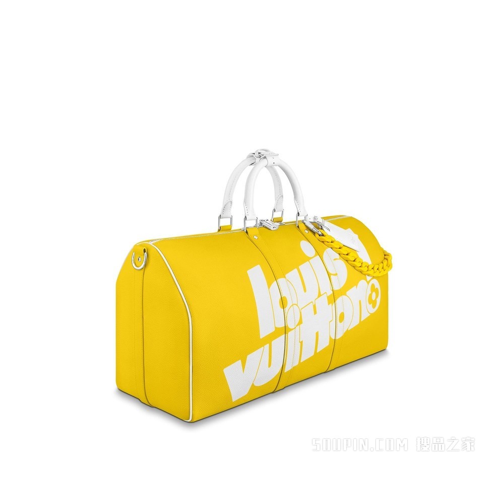 KEEPALL BANDOULIÈRE 55 醋酸纤维链条旅行袋