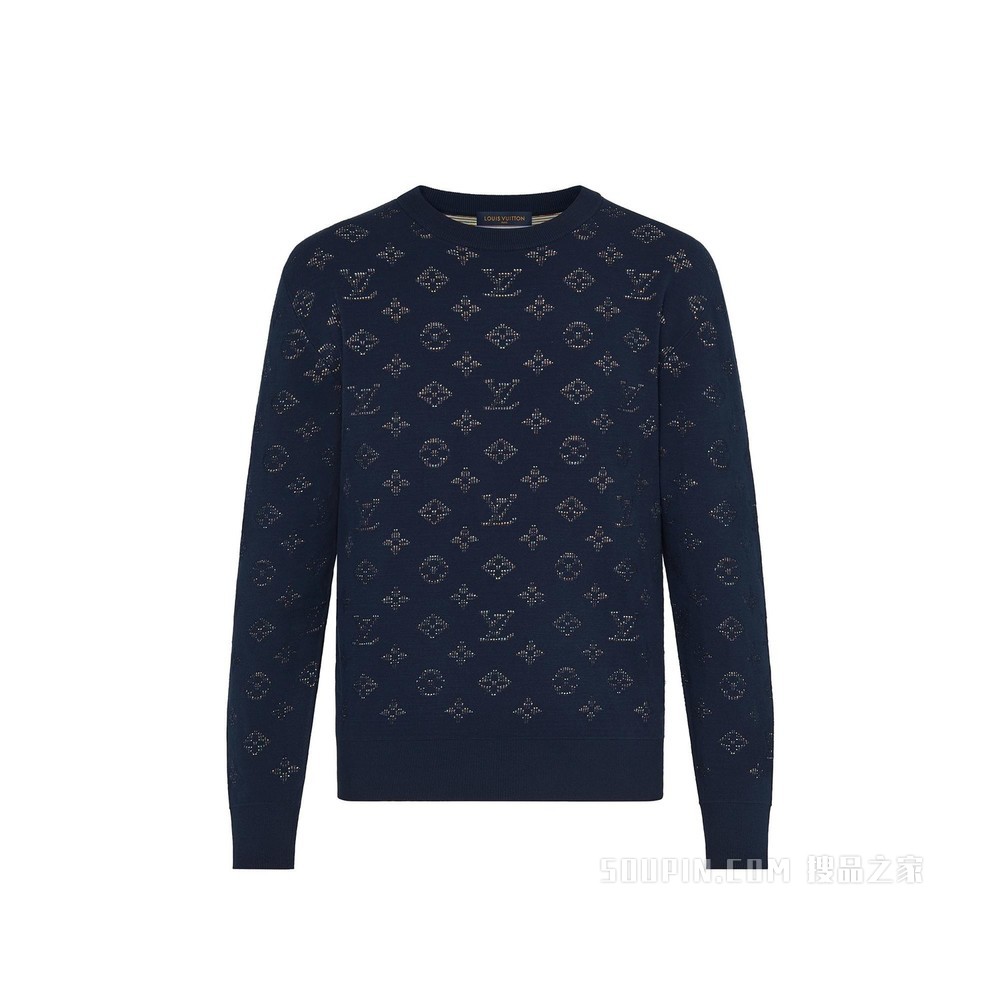 MONOGRAM 抽针圆领衫