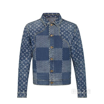 GIANT DAMIER WAVES MONOGRAM 牛仔夹克