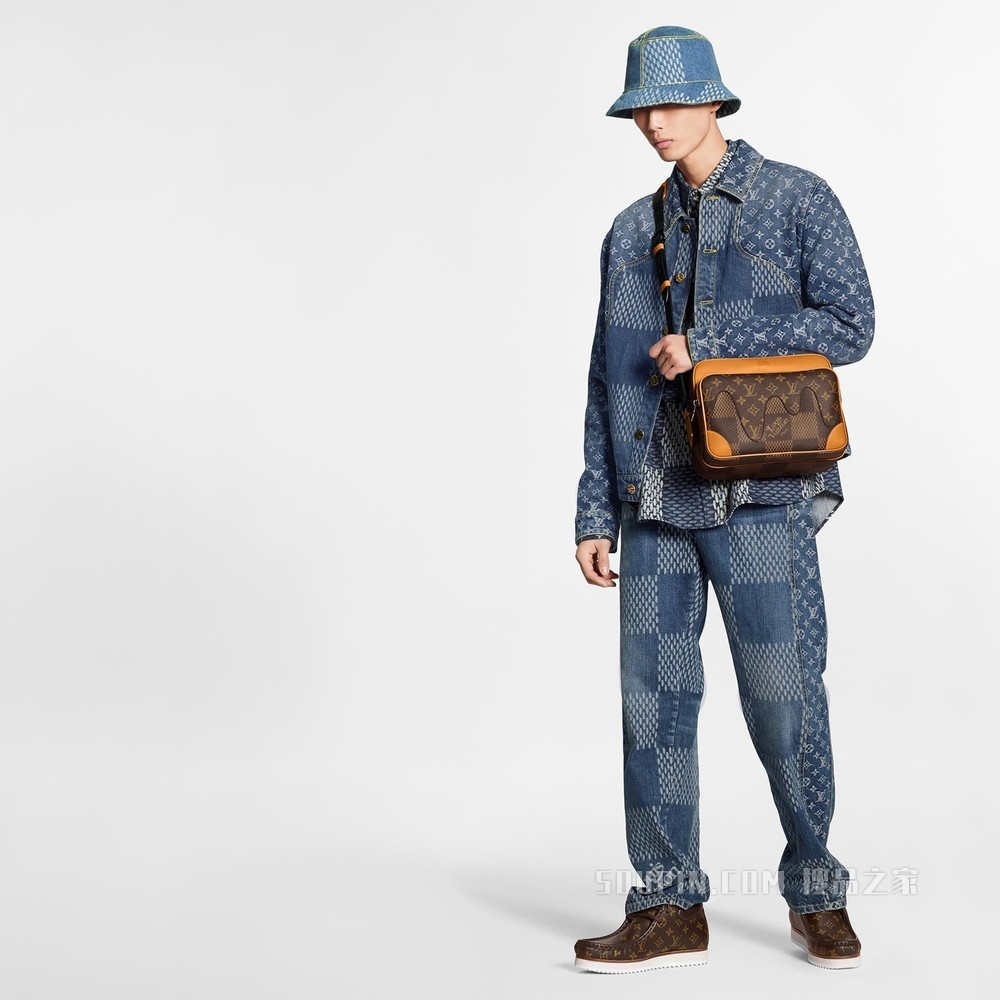 GIANT DAMIER WAVES MONOGRAM 牛仔夹克