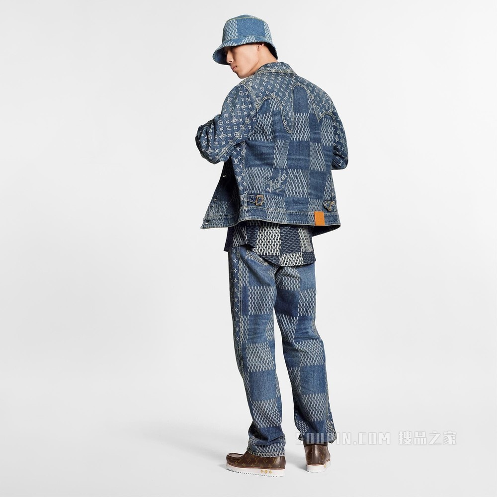 GIANT DAMIER WAVES MONOGRAM 牛仔夹克
