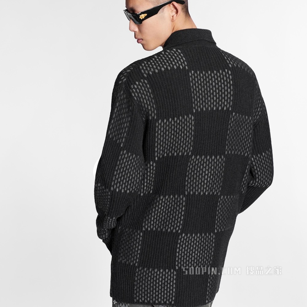 GIANT DAMIER 罗纹夹克
