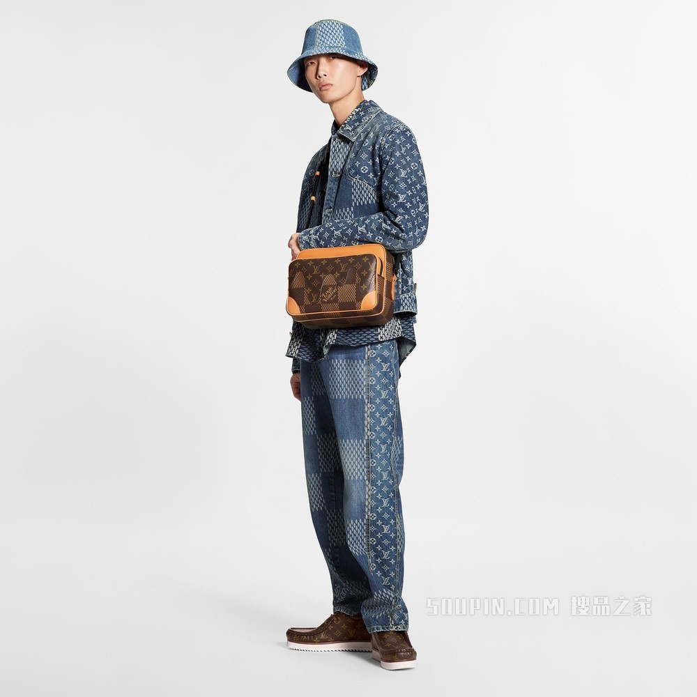 GIANT DAMIER WAVES MONOGRAM 牛仔裤