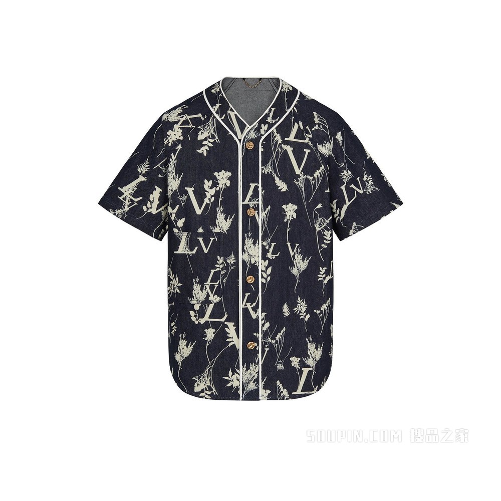 LV LEAF 丹宁棒球衬衫