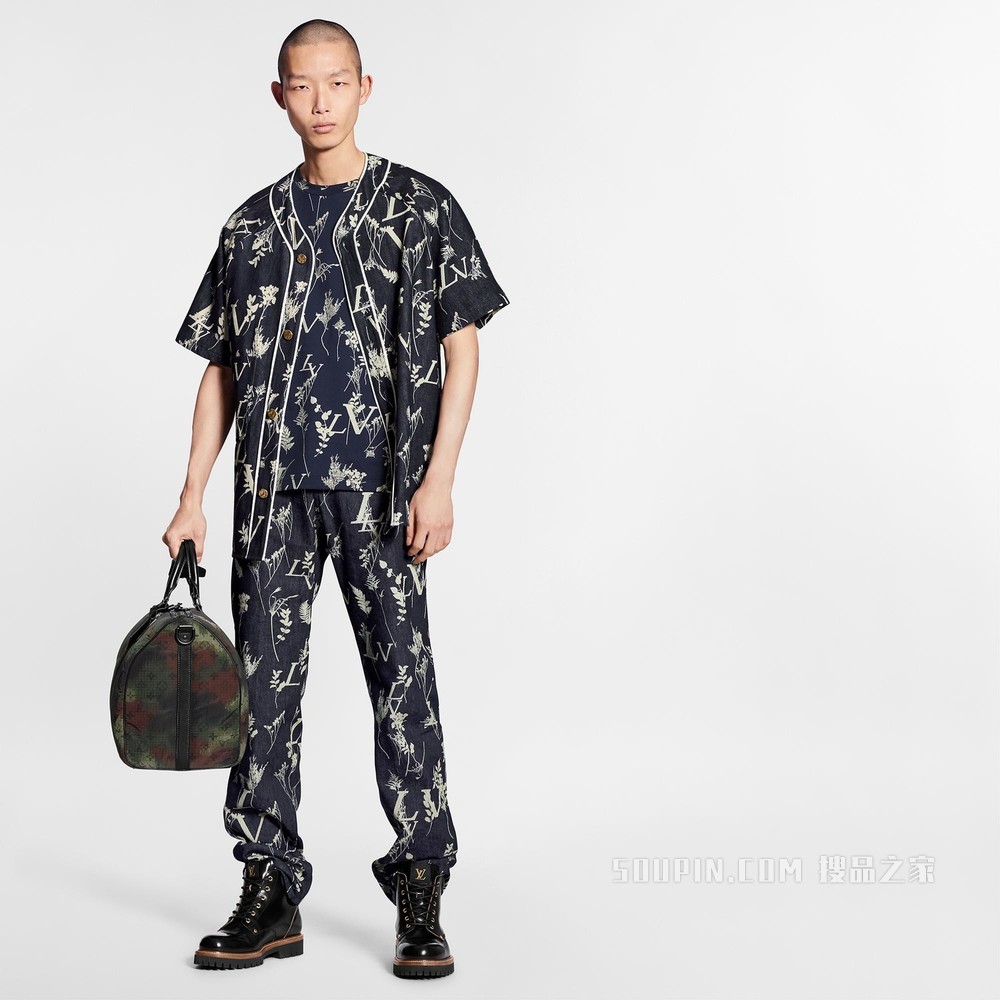 LV LEAF 丹宁棒球衬衫