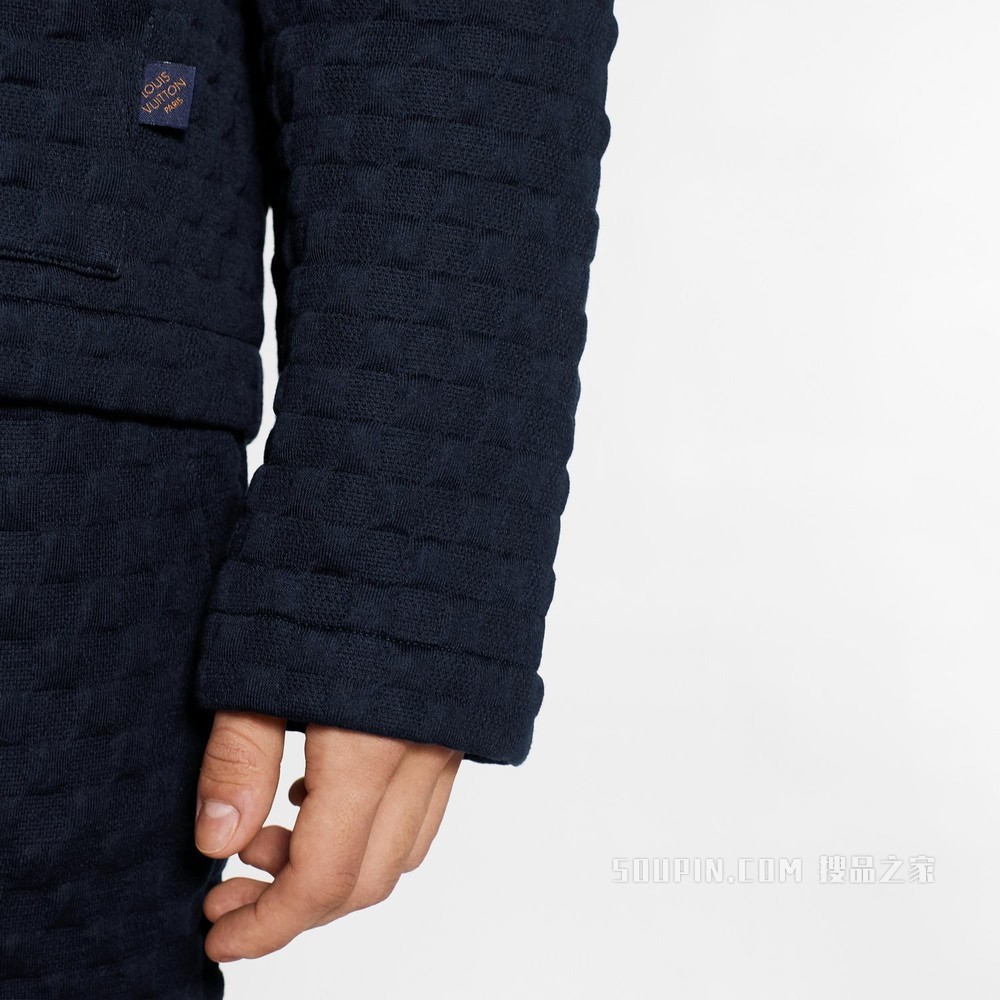 Damier 拉链连帽衫