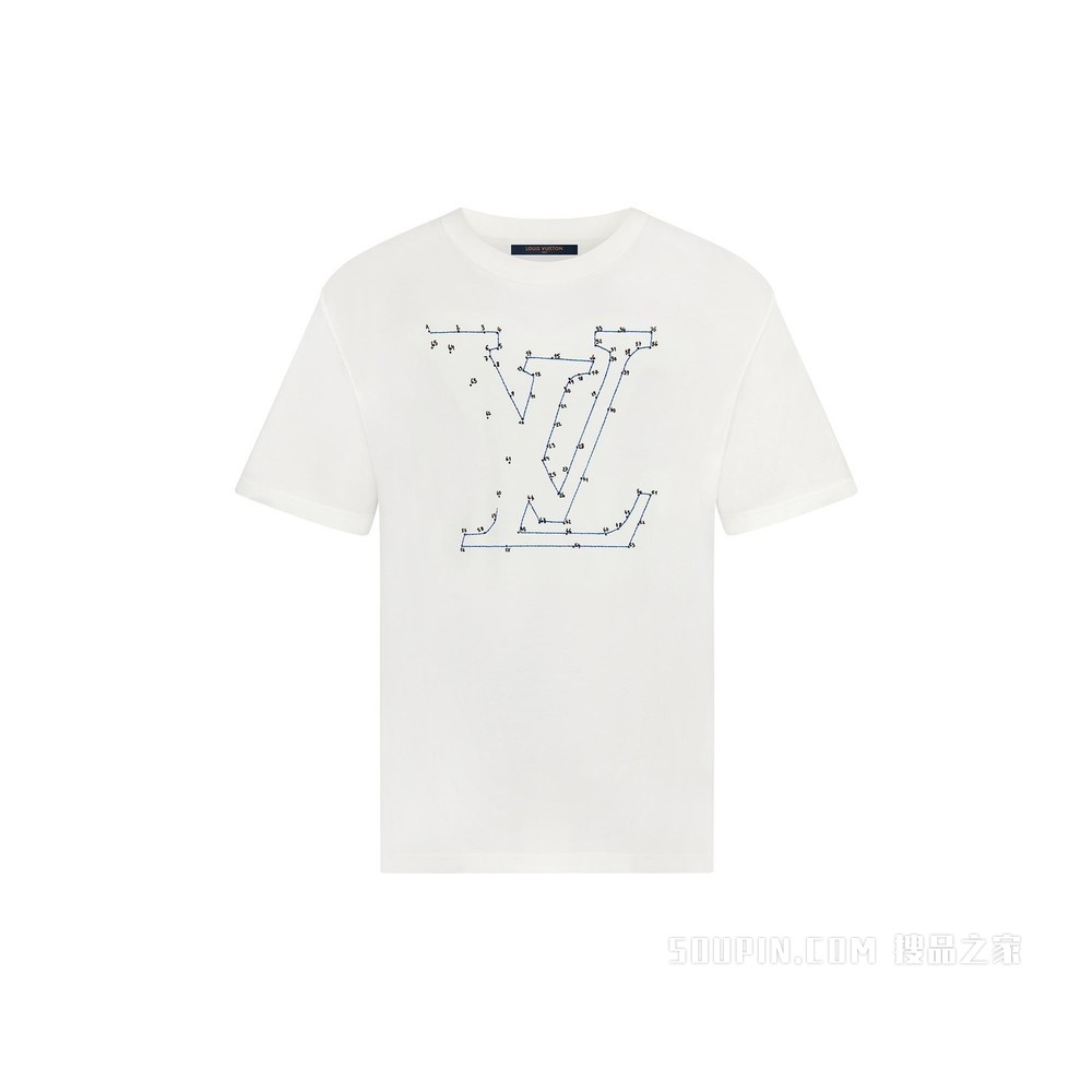 LV Stitch 印花和刺绣 T 恤