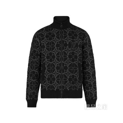 MONOGRAM 花卉拉链束腰夹克