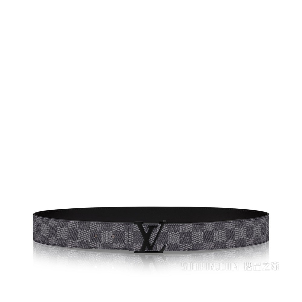 LV INITIALES Damier Graphite 40 毫米腰带