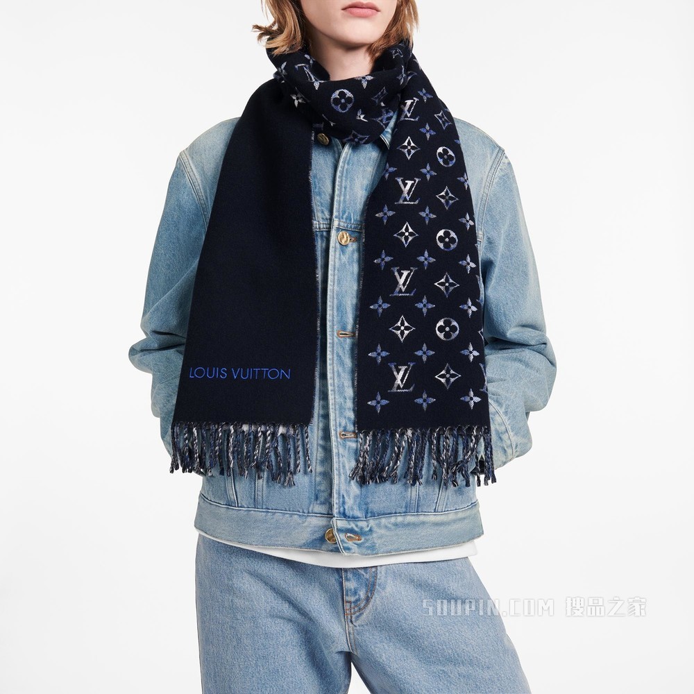 Monogram Gradient Tartan City 围巾