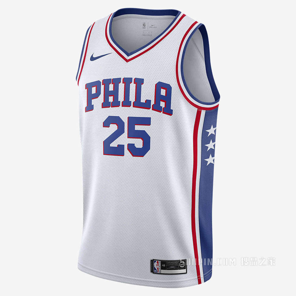 费城 76 人队 (Ben Simmons) Association Edition Nike NBA Jersey 男子球衣