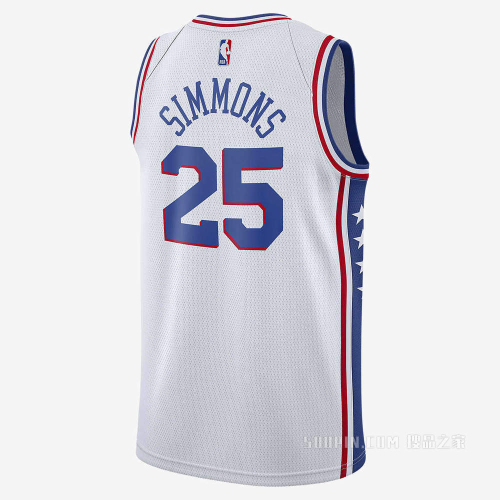 费城 76 人队 (Ben Simmons) Association Edition Nike NBA Jersey 男子球衣