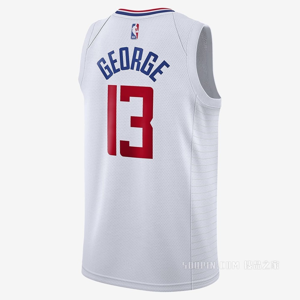 洛杉矶快船队 (Paul George) Association Edition Nike NBA Swingman Jersey 男子球衣