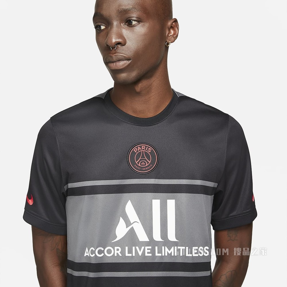 2021/22 赛季巴黎圣日耳曼第三球衣球迷版 Nike Dri-FIT 男子足球球衣