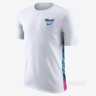 迈阿密热火队 Courtside City Edition Nike NBA 男子T恤