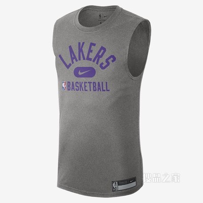 洛杉矶湖人队 Nike Dri-FIT NBA 男子训练印花无袖T恤