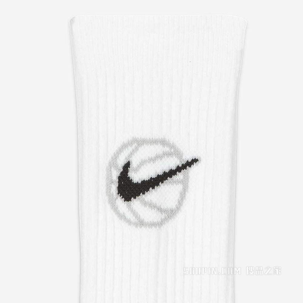 Nike Everyday Crew 篮球袜（3 双）