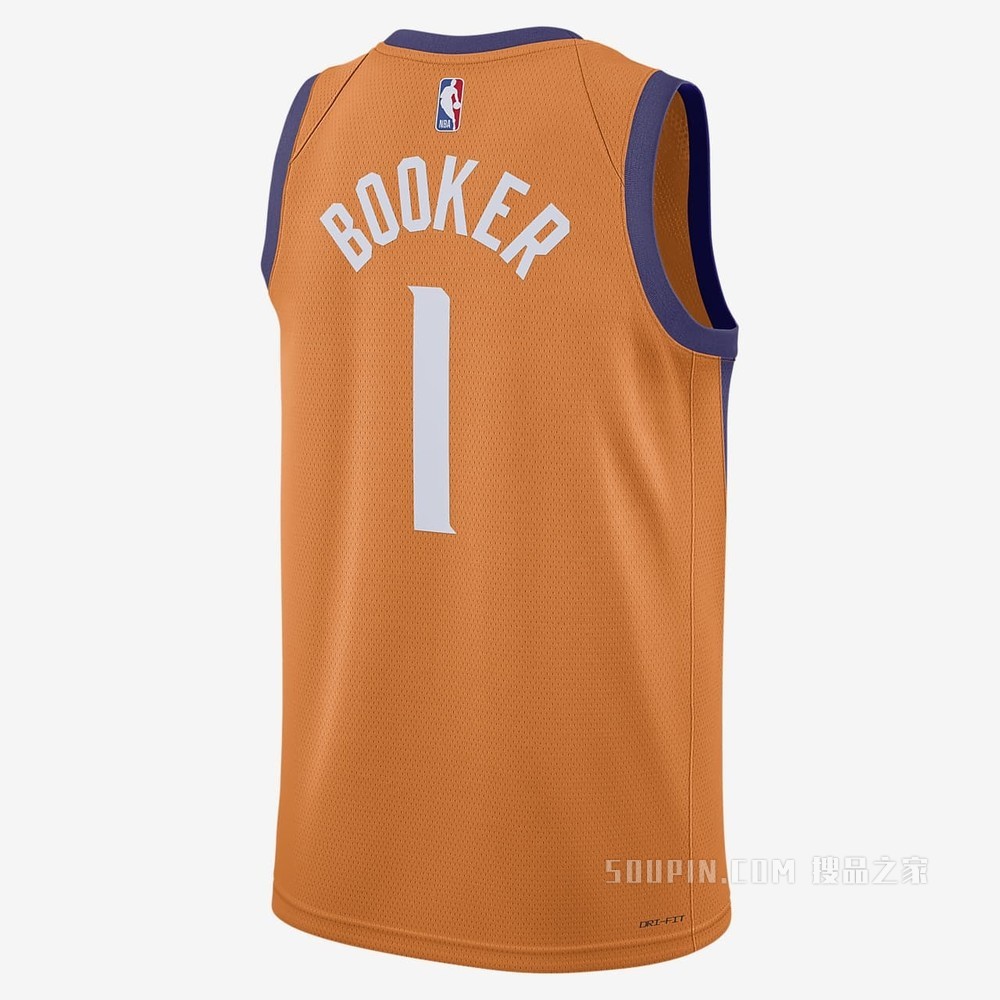 2020 赛季菲尼克斯太阳队 (Devin Booker) Statement Edition Jordan NBA Swingman Jersey 男子球衣
