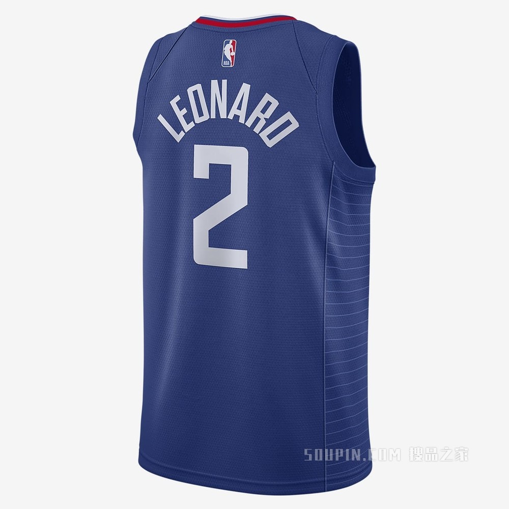 2020 赛季洛杉矶快船队 (Kawhi Leonard) Icon Edition Nike NBA Swingman Jersey 男子球衣