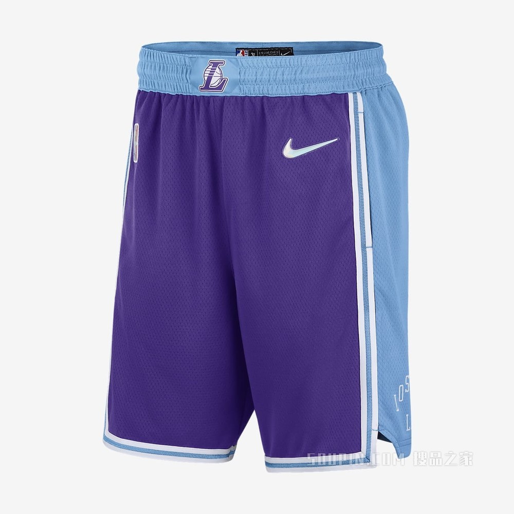 洛杉矶湖人队 City Edition Nike Dri-FIT NBA Swingman 男子短裤