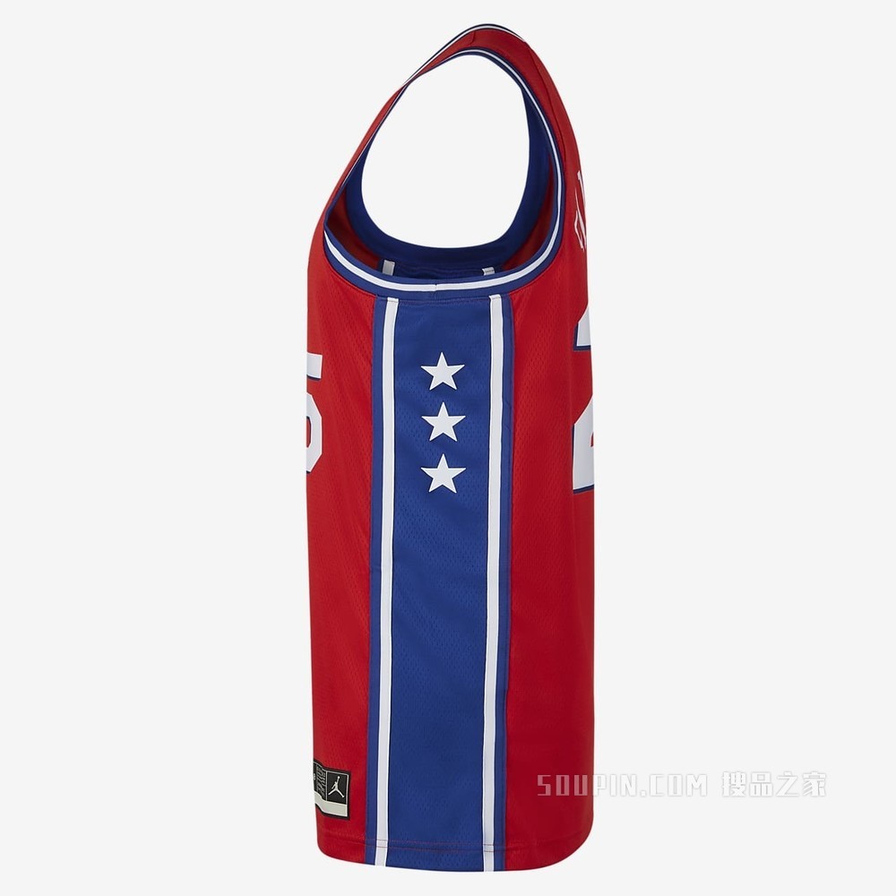 2020 赛季费城 76 人队 (Ben Simmons) Statement Edition Jordan NBA Swingman Jersey 男子球衣